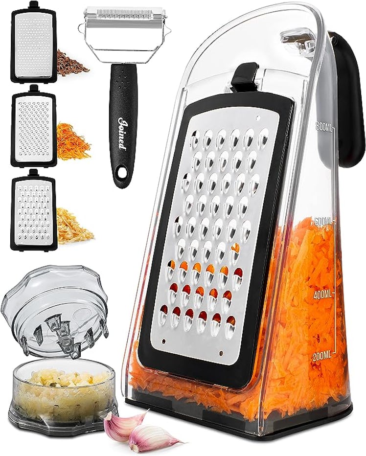 Joined Box Cheese Grater with Garlic Crusher