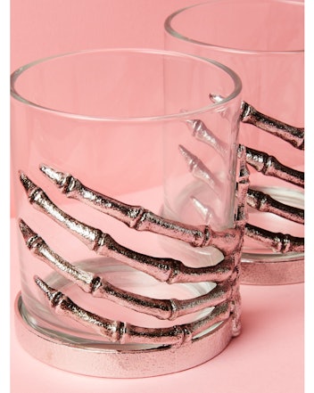 2-Pack Metal Hand Double Old Fashioned Glasses