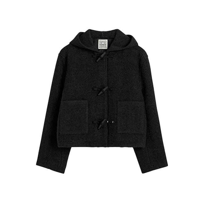 Toteme Oversized Hooded Boucle Duffle Jacket