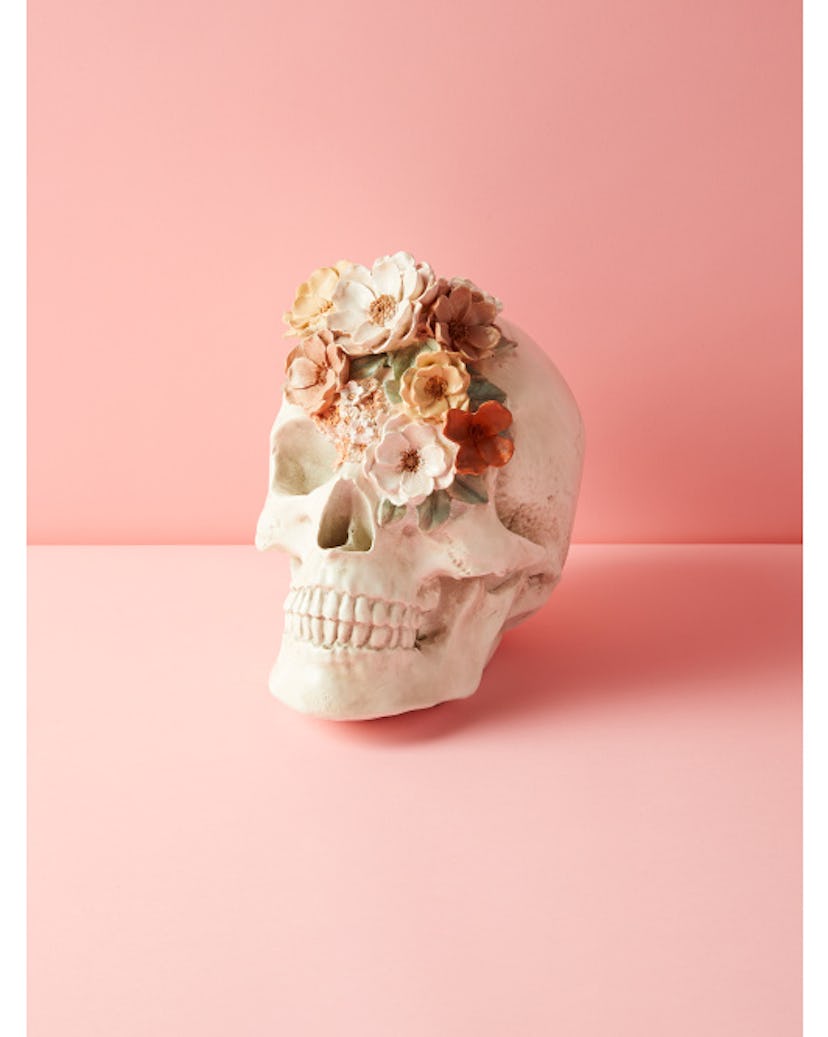 Flowers on Skull Head