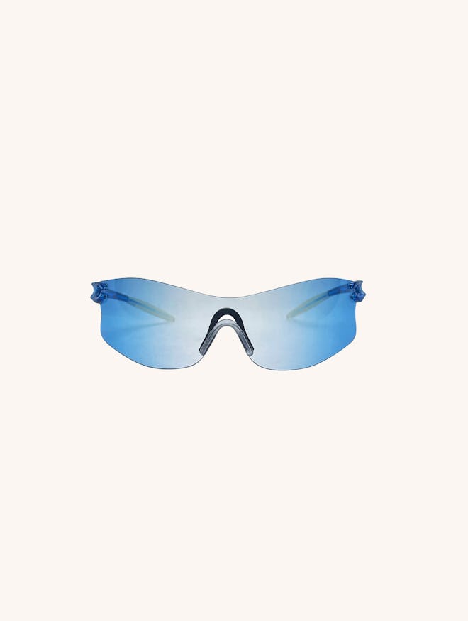 Blue Sporty Shield Sunglasses