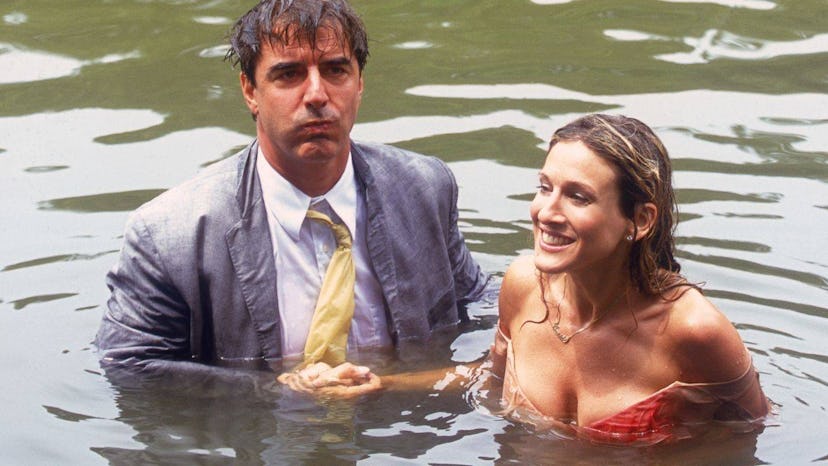 Chris Noth and Sarah Jessica Parker on ‘Sex and the City.’ Photo via HBO