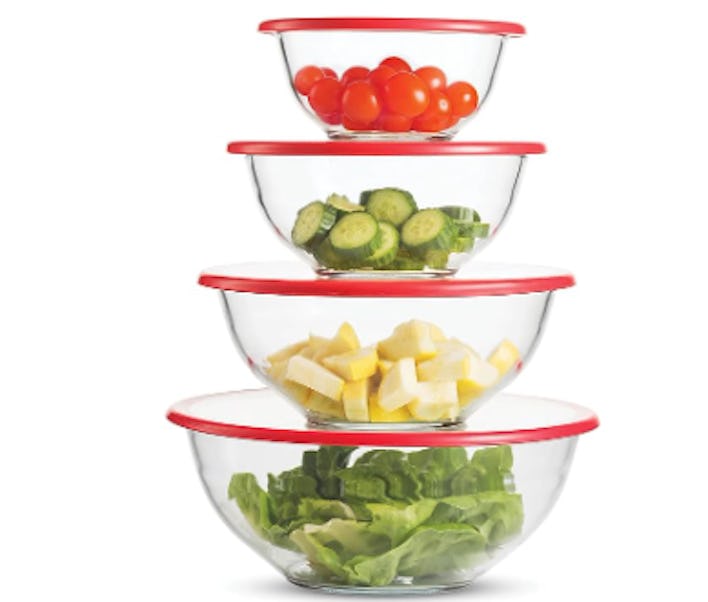 Superior Glass Mixing Bowls with Lids (8-Pieces)