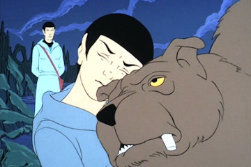 Young Spock mourns the death of his pet in 'Star Trek: The Animated Series' (1973).