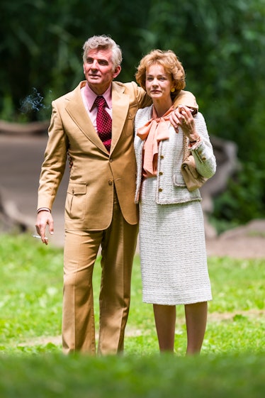 Bradley Cooper And Carey Mulligan are seen filming "Maestro" in Central Park on July 05, 2022 in New...