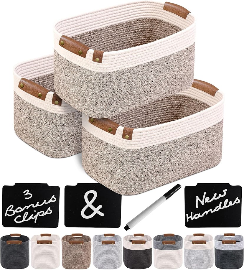 Chat Blanc Storage Cotton Rope Basket (Set of 3)