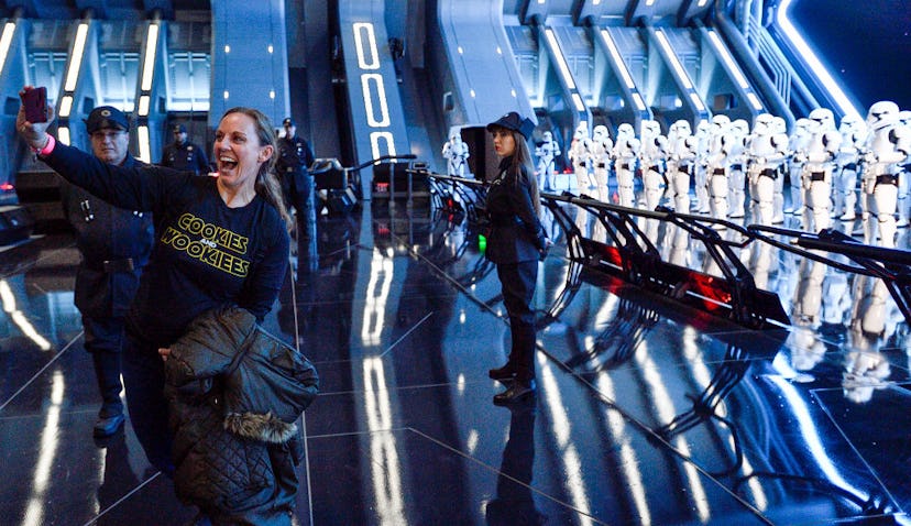 Woman at Star Wars: Galaxy's Edge