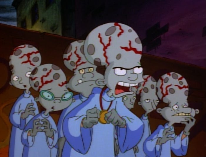 Helga and her friends dress up as aliens in 'Hey Arnold'