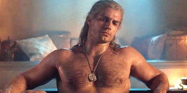 Henry Cavill shirtless as Geralt of Rivia in the Witcher