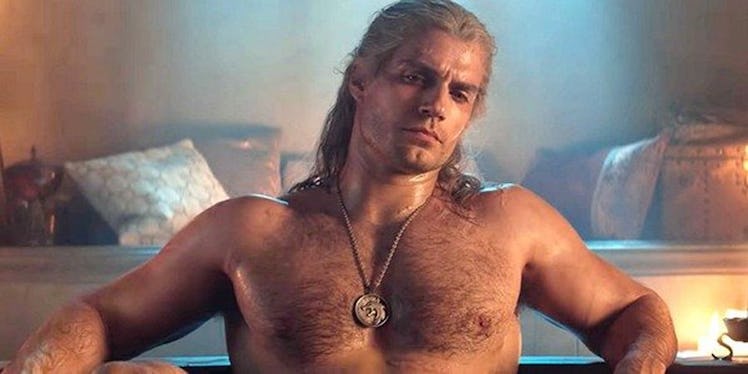Henry Cavill shirtless as Geralt of Rivia in the Witcher
