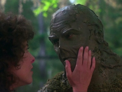 Adrienne Barbeau and Dick Durock in Swamp Thing