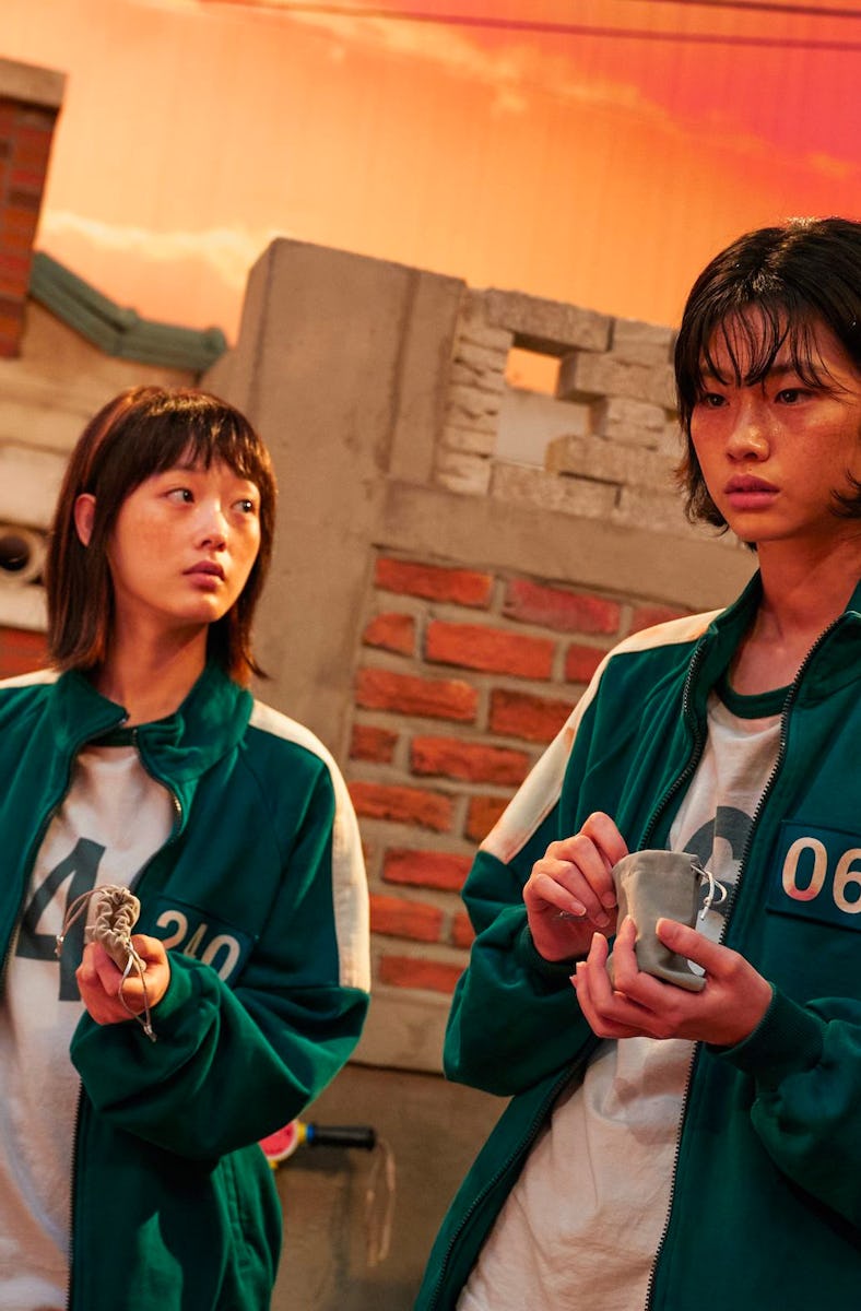 Lee Yoo-mi and HoYeon Jung in Squid Game