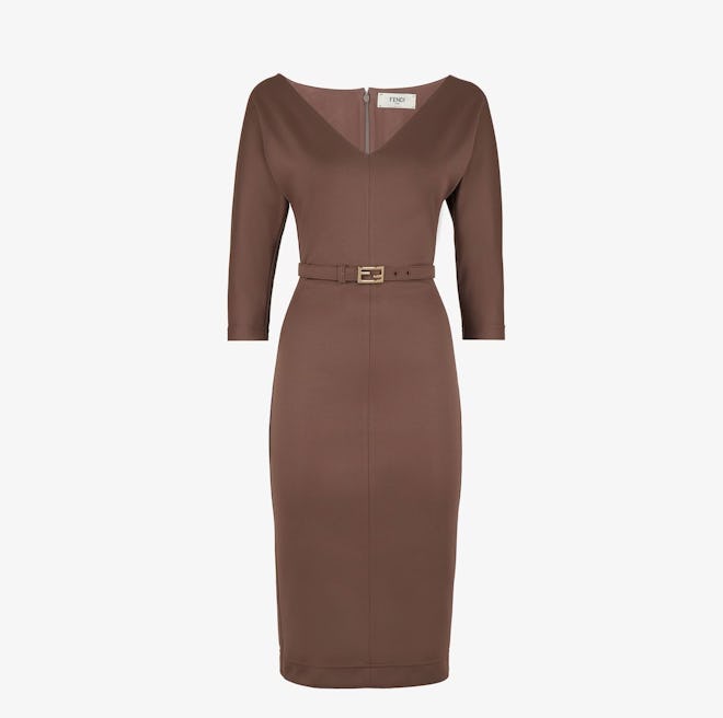 Brown Jersey Dress