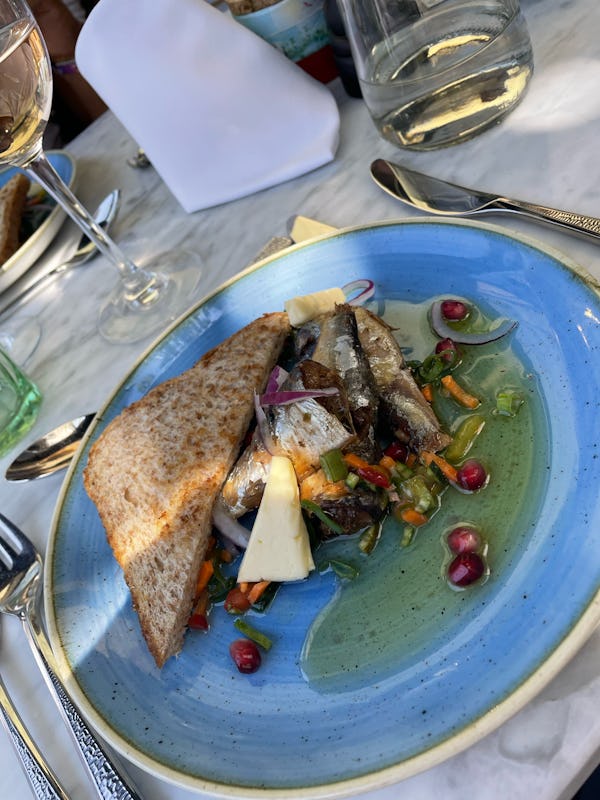 A lunch at Brasserie de la Méditerranée in Cannes, France.