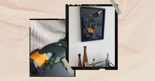 TikTok's broken champagne bottle art trend