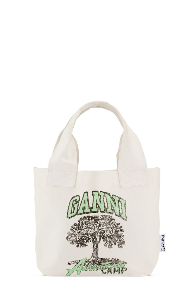 Ganni Cotton Canvas Tote Bag
