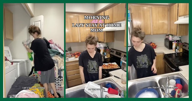 A “lazy mom” on TikTok wants to help make other parents feel better about their giant piles of laund...