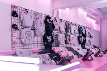 The merch inside the BLACKPINK 'Born Pink' pop-up experience in NYC.