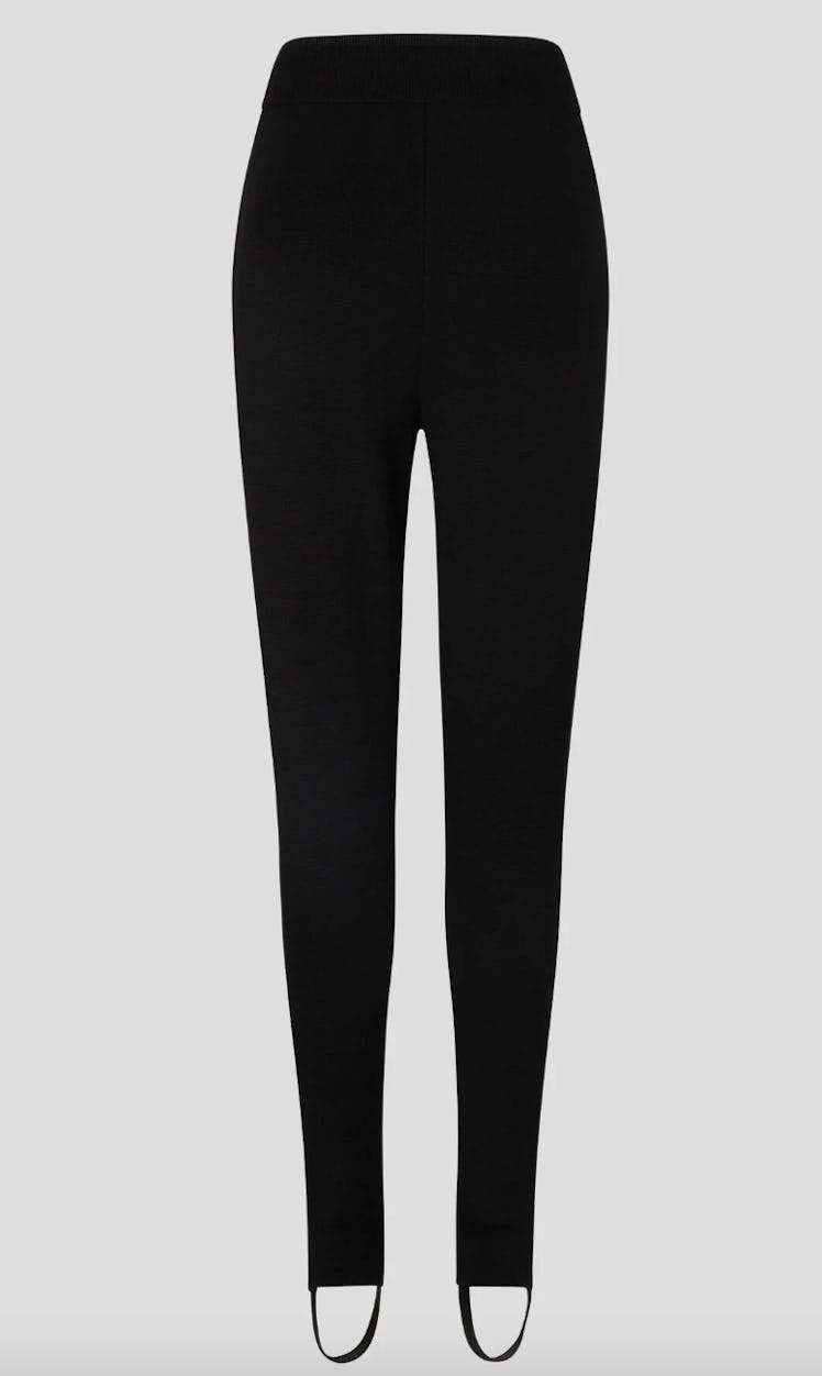 black stirrup pants