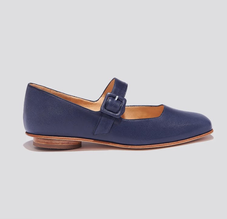 navy blue ballet flats