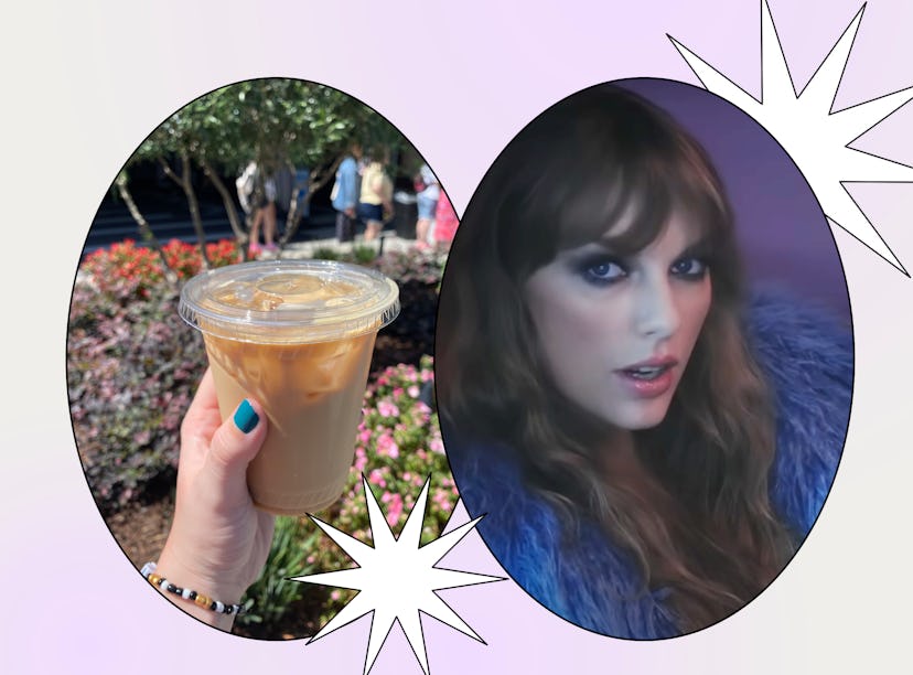 I tried the "Lavender Haze" latte at the Grammy Museum's Taylor Swift pop-up in Los Angeles. 