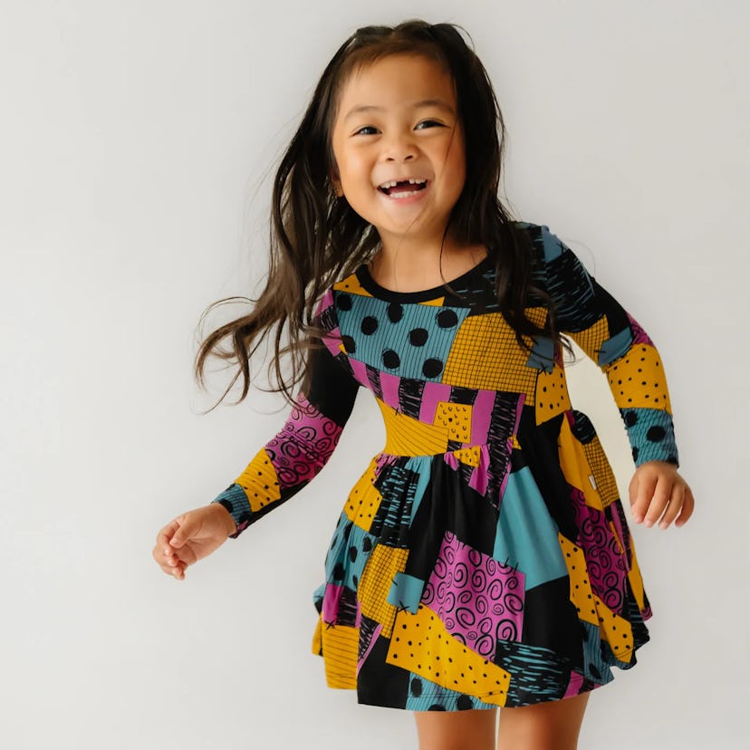 Sally's Patchwork Twirl Dress With Bodysuit