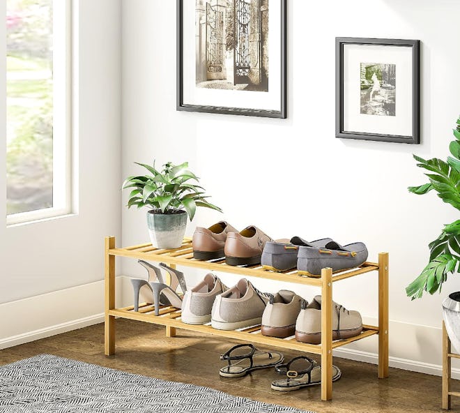 Furshus 2-Tier Bamboo Shoe Rack