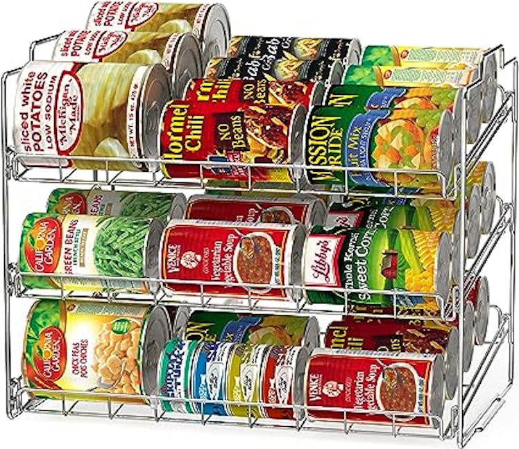 Thsi can organizer is an inexpensive way to keep your pantry organized.