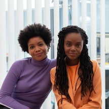 Sinclair Daniel as Nella and Ashleigh Murray as Hazel in 'The Other Black Girl' via Hulu's press sit...