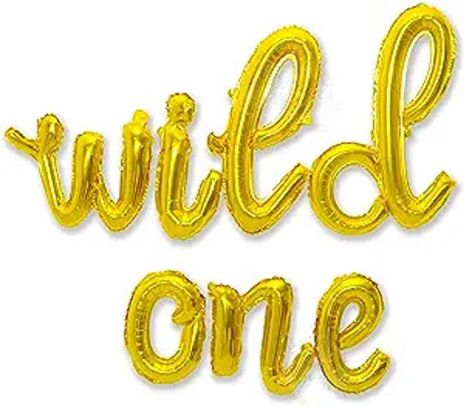 Wild One Cursive Letter Balloons