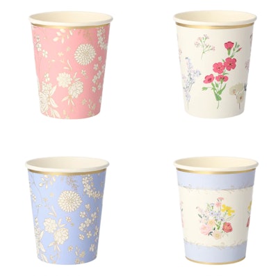English Garden Party Cups 8-Pack