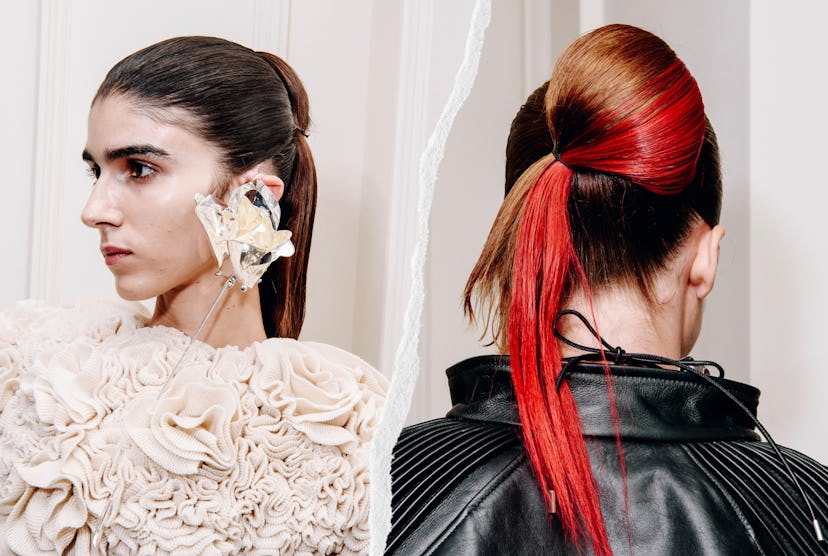 Here is how to achieve a wet hair look like the hairstyle at Palomo Spain's NYFW Spring/Summer 2024 ...