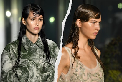 Here is how to achieve a wet hair look like the hairstyle at Jason Wu's NYFW Spring/Summer 2024 show...