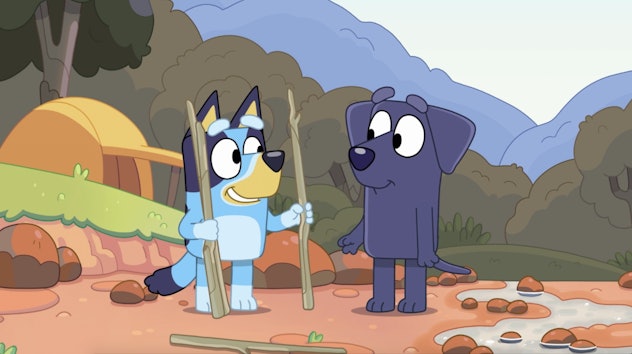 Jean-Luc and Bluey in "Camping."