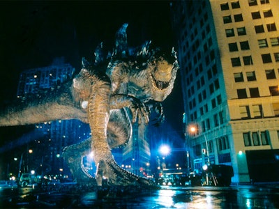 Godzilla attacks Manhattan in Roland Emmerich's Godzilla