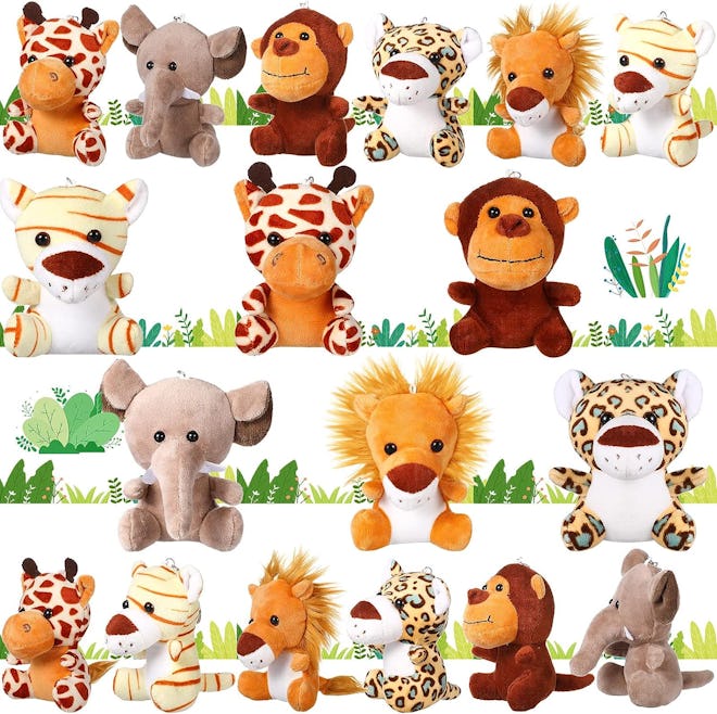 Mini Stuffed Safari Animals 18-Pack