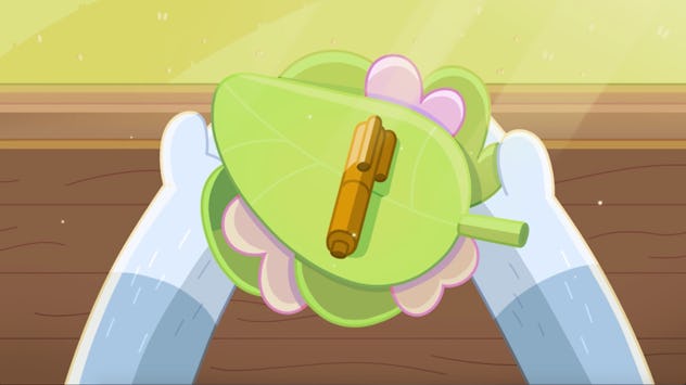 A pen as seen in "Rug Island."