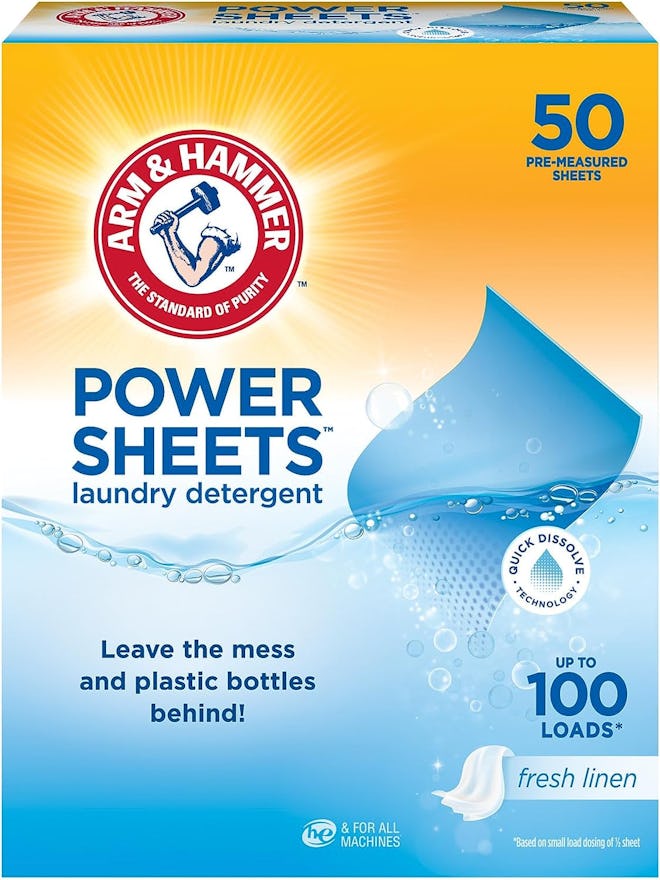  Arm & Hammer Power Sheets Detergent (50-Pack)