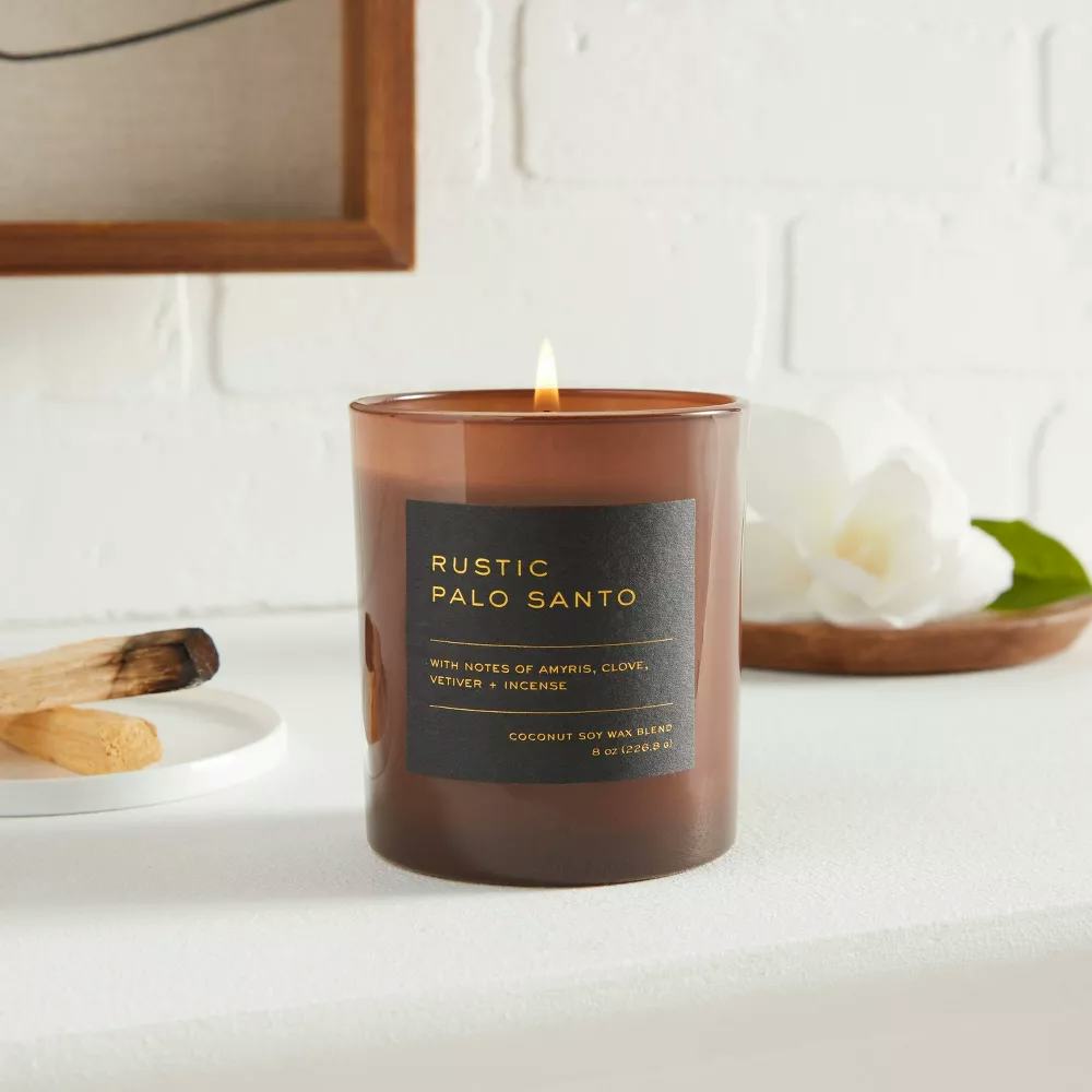 Threshold™ Rustic Palo Santo Candle