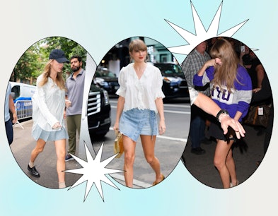 Taylor Swift Goes Casually Preppy in a Pleated Miniskirt and