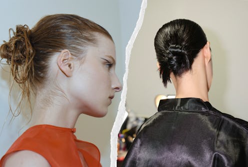 The low messy bun is the chillest beauty trend from New York Fashion Week Spring/Summer 2024.
