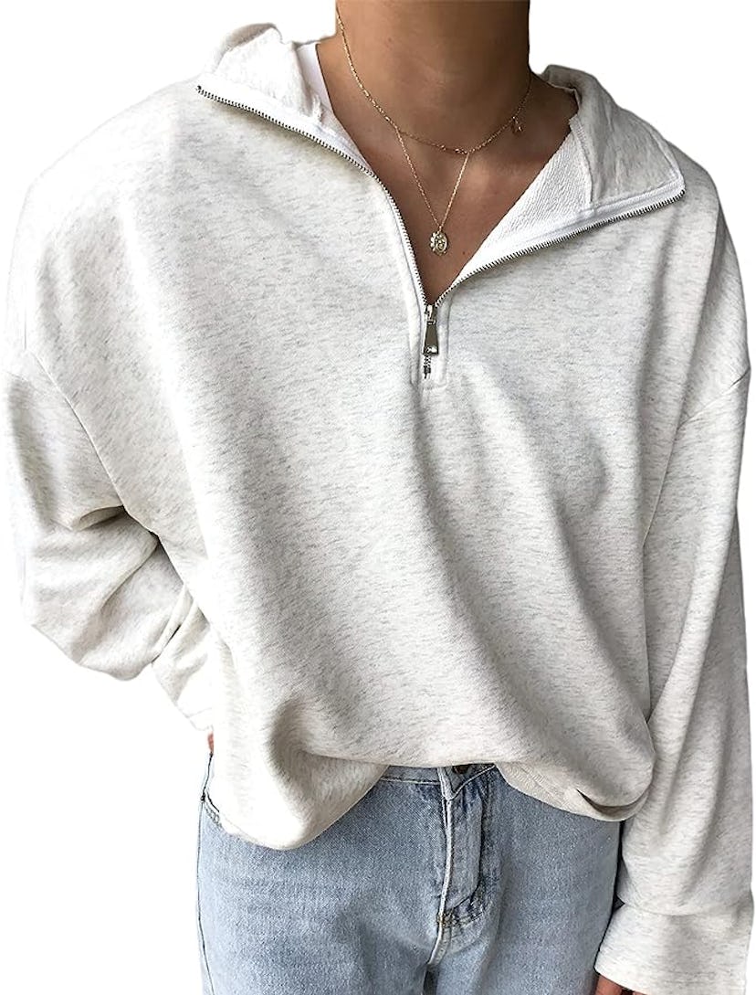 LAVASEON Oversized Half Zip