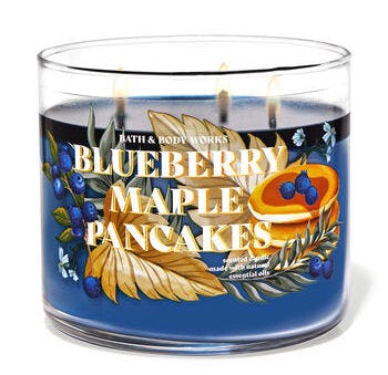 Bath &amp; Body Works Blueberry Maple Pancakes 3-Wick Candle