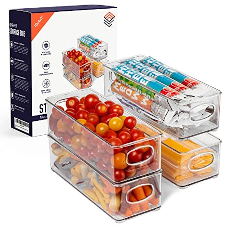 ClearSpace Plastic Pantry Organization Bins (4-Pack)