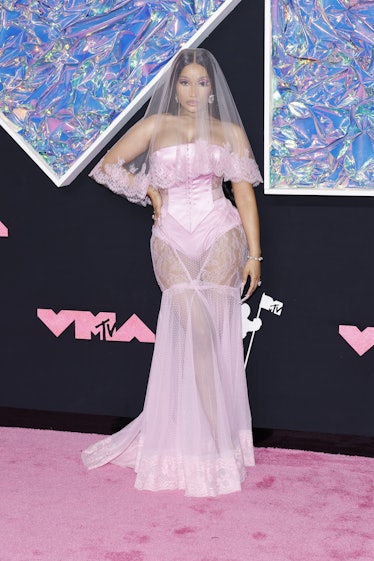 Nicki Minaj attends the 2023 MTV Video Music Awards at Prudential Center on September 12, 2023 in Ne...