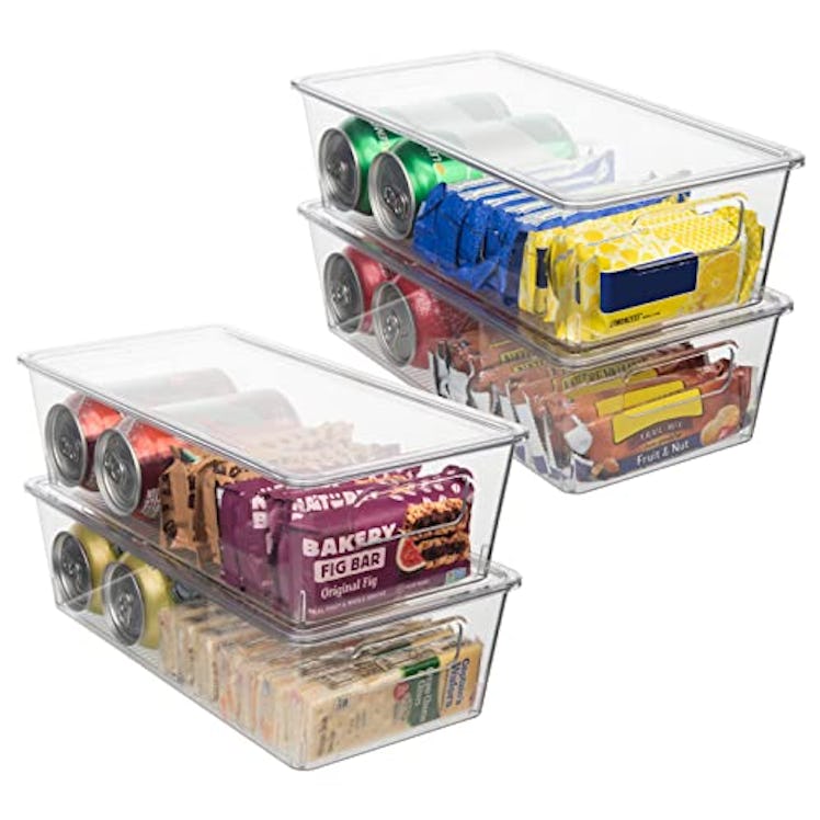 ClearSpace Plastic Organization Bins With Lids (4-Pack)