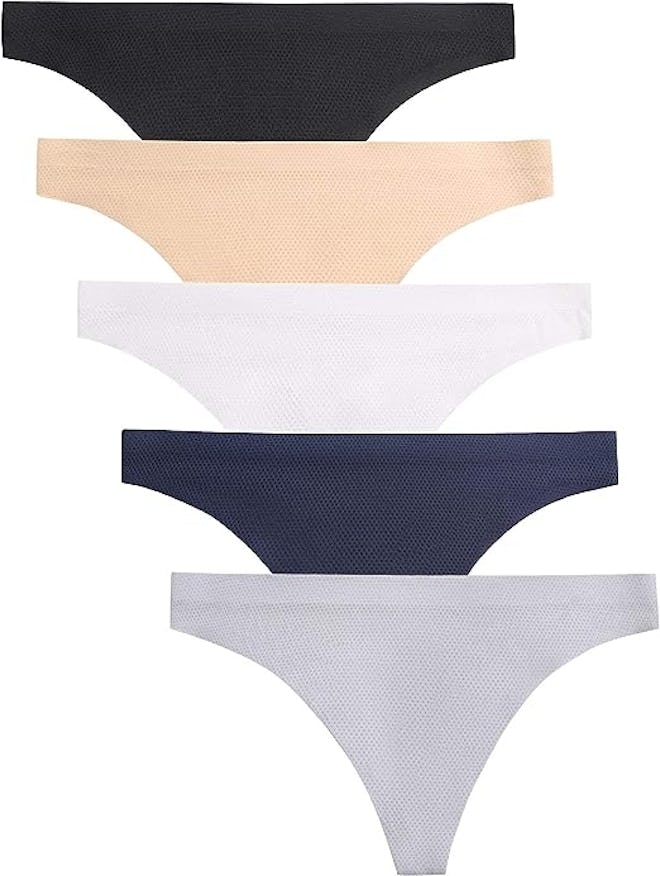 Voenxe Seamless Thong Underwear (5-Pack)