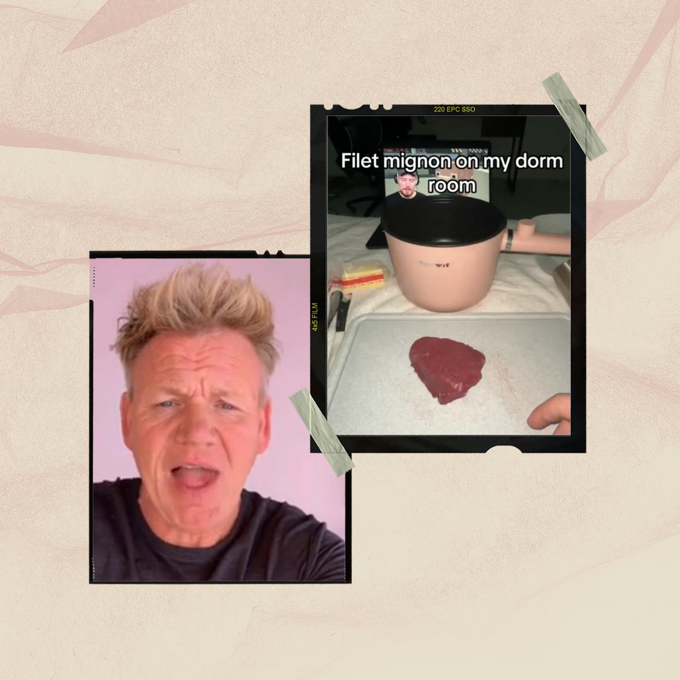Gordon Ramsay approves on college room filet mignon on TikTok.