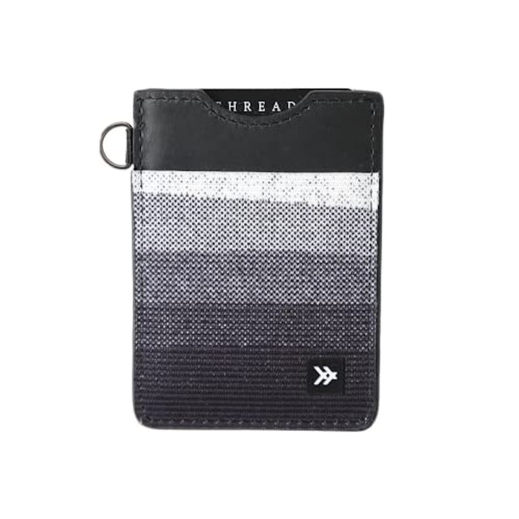 Thread Wallets Slim Minimalist Elastic & Leather Vertical Wallet with RFID
