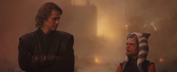 Anakin Skywalker (Hayden Christensen) and Ahsoka Tano (Ariana Greenblatt) in Ahsoka